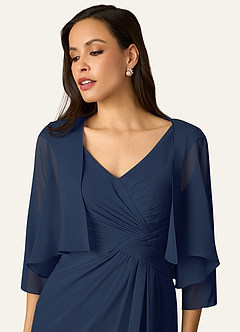 front Azazie Coprispalle In Chiffon Fisher In Colore Abbinato