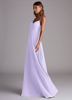 Azazie Marley Bridesmaid Dresses Lilac A-Line Off the Shoulder Chiffon Convertible Dress image6