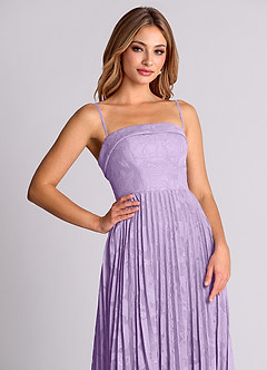 Azazie Mariana Bridesmaid Dresses Lilac A-Line Strapless Floral Burnout Convertible Dress image2