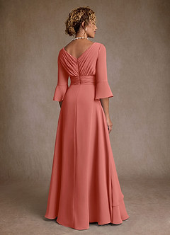 Azazie Eire Suknie dla Matki Panny Młodej Linia A Pofałdowany Szyfon Długość podłogi Sukienka image2