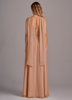 Azazie Joni Bridesmaid Dresses Champagne Rose A-Line Strapless Chiffon Convertible Dress image7