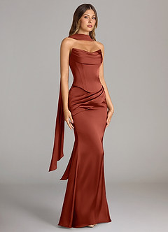 Sorrel Terracotta Corset Two-Piece Sets image3