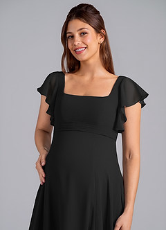 Azazie Bondi Abiti da damigella d'onore premaman Abito A-Line Increspato Chiffon Floor-Length image5