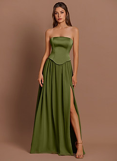 Maxi jurk Cadence Olijf image4