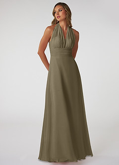 Azazie Fifi Jurken voor bruidsmeisjes Converteerbaar Jurk van Chiffon met A-Lijn Strapless Wilgengroen image6