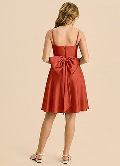 Azazie Bear Rust A-Line Sweetheart Neckline Stretch Satin Dress image2