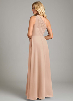 Azazie Phaedra Bridesmaid Dresses English Rose A-Line One Shoulder Chiffon Dress image2