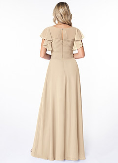 Azazie Lily Final Sale Empire Pleated Chiffon Floor-Length Dress image3