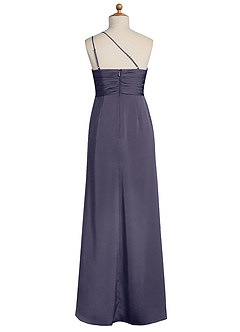 Azazie Eren Junior Stormy Sheath Pleated Stretch Satin Dress image7