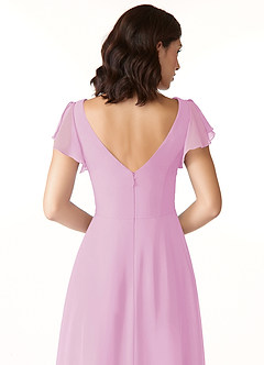 Azazie Omari Bridesmaid Dresses Candy Pink A-Line Chiffon Dress image6