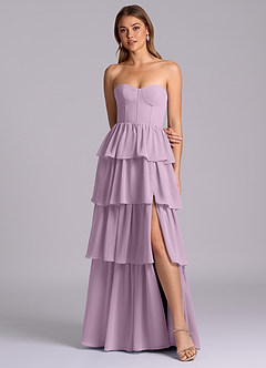 Azazie Faye Bridesmaid Dresses Wisteria A-Line Sweetheart Neckline Chiffon Dress image4