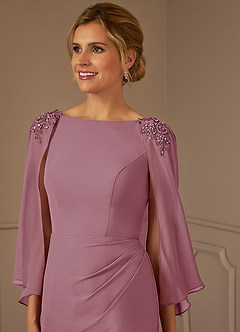 Azazie Carmela Mother of the Bride Dresses Vintage Mauve Sheath Lace Chiffon Dress image5