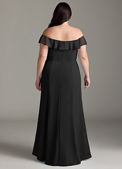 Azazie Sophie Jurken voor bruidsmeisjes Converteerbaar Jurk van Chiffon met A-Lijn Off the Shoulder Zwart image7