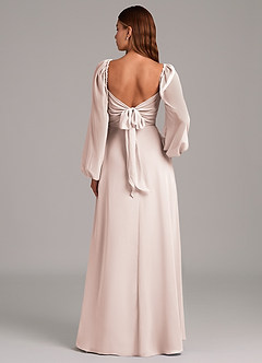 Azazie Annistyn Brudtärnklänningar Klänning av A-Linje i Chiffong Långärmad Rosenblad image7