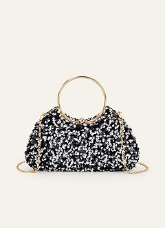 front Dazzling Sequined Handbag