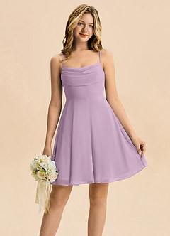 Azazie Bear Junior Wisteria A-Line Pleated Chiffon Dress image1