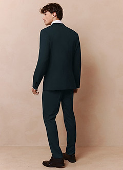 front Savile Tummanvihreä Villasekoitepuku