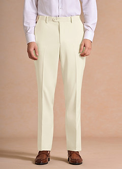 front James Ivory Structured Stretch Dress Pants