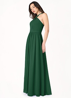Blanca Emerald Green Halter Maxi Dress image3