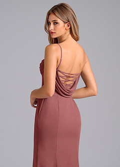 Azazie Wynni Bridesmaid Dresses Amethyst Mermaid Corset Chiffon Dress image2