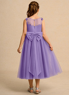 Azazie Snowball Girl Flower Girl Klänningar Klä Balklänning i Tyll Plisserad image2