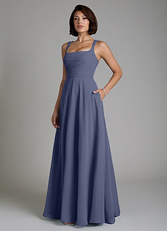 Azazie Azaria Brautjungfernkleider A-Linie Korsett Chiffon Kleid Sturm image5