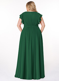 Azazie Daphne Modest Bridesmaid Dresses A-Line Ruffled Chiffon Floor-Length Dress image7