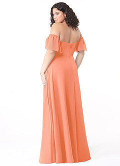 Azazie Sue Bridesmaid Dresses Sunset A-Line Off the Shoulder Chiffon Convertible Dress image10