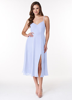 Azazie Clarissa Bridesmaid Dresses Lavender A-Line V-Neck Chiffon Dress image1