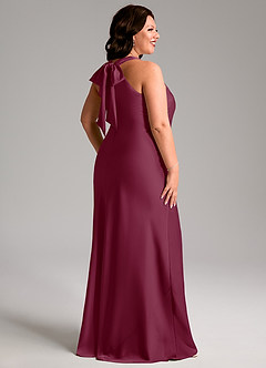 Azazie Doretta Vestidos de madrinha de casamento Vestido Amora de Cetim elástico de sereia com Plissado image7