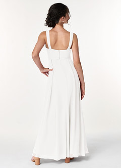 Azazie Simoan Junior Candy Pink A-Line Sweetheart Neckline Chiffon Dress image2