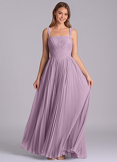 Azazie Mina Bridesmaid Dresses Wisteria A-Line Pleated Chiffon Dress image4
