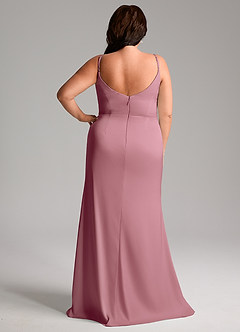 Azazie Deandra Brautjungfernkleider Meerjungfrau-Linie Plissee Stretch-Satin Kleid Vintage Mauve image8