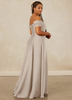 Christian Siriano Bridal for Azazie 1002 Bridesmaid Dresses Frost A-Line Off the Shoulder Stretch Satin Convertible Dress image15