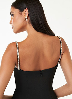 Asha Black Rhinestone Maxi Dress image4