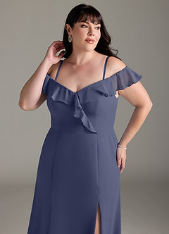 Azazie Sophie Bridesmaid Dresses Stormy A-Line Off the Shoulder Chiffon Convertible Dress image12