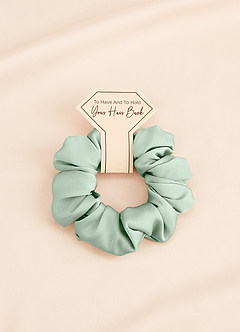 front Vastaavanvärinen Kuusiosainen Morsiusneito Stretch Satin Normaalikokoinen Scrunchie-Setti