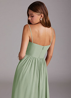 Azazie Calianna Bridesmaid Dresses Dusty Sage A-Line Off the Shoulder Chiffon Convertible Dress image8