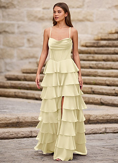 Rhythm Citronsorbet Volangklänning med A-linjeform image5