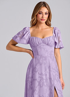 Azazie Mirian Suknie dla druhen Linia A Dekolt w kształcie serca Kwiatowe wypalenie Do ziemi Sukienka image7