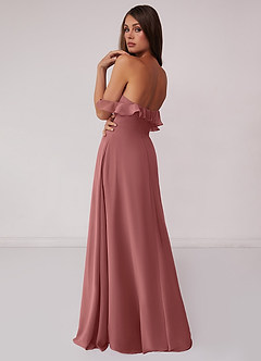 Barbie ♥ Azazie Jurken voor bruidsmeisjes Converteerbaar Jurk van Chiffon met A-Lijn Off the Shoulder Amethist image2