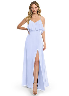 Azazie Jean Bridesmaid Dresses Lavender A-Line Chiffon Convertible Dress image1