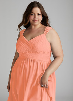 Azazie Angie Bridesmaid Dresses Sunset A-Line Corset Chiffon Dress image16