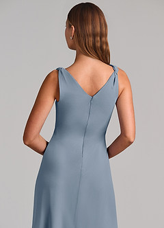 Azazie Nerine Brudtärnklänningar Klä av A-Linje i Chiffong Plisserad Skymning image7