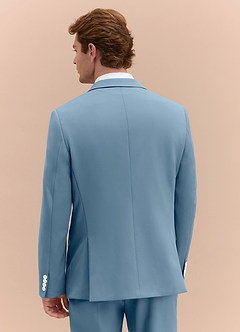 front James Light Blue Structured Stretch Suit Jacket