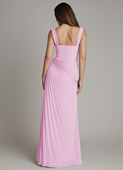 Azazie Amberly Bridesmaid Dresses Candy Pink Sheath Sweetheart Neckline Chiffon Dress image2