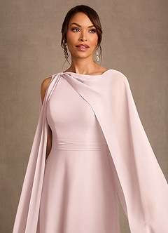 Azazie Liddie Mother of the Bride Dresses Blushing Pink A-Line Pleated Chiffon Dress image5