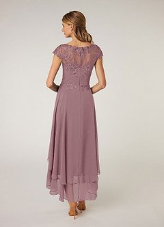 Azazie Shonda Mother of the Bride Dresses Dusty Rose Lace Chiffon Dress image2