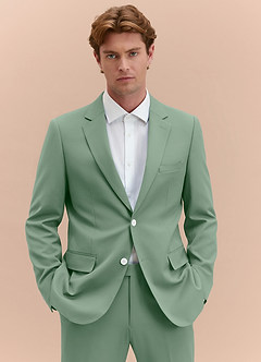 front James Matcha Structured Stretch Suit Jacket