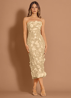 Della Champagne Midi Dress image5